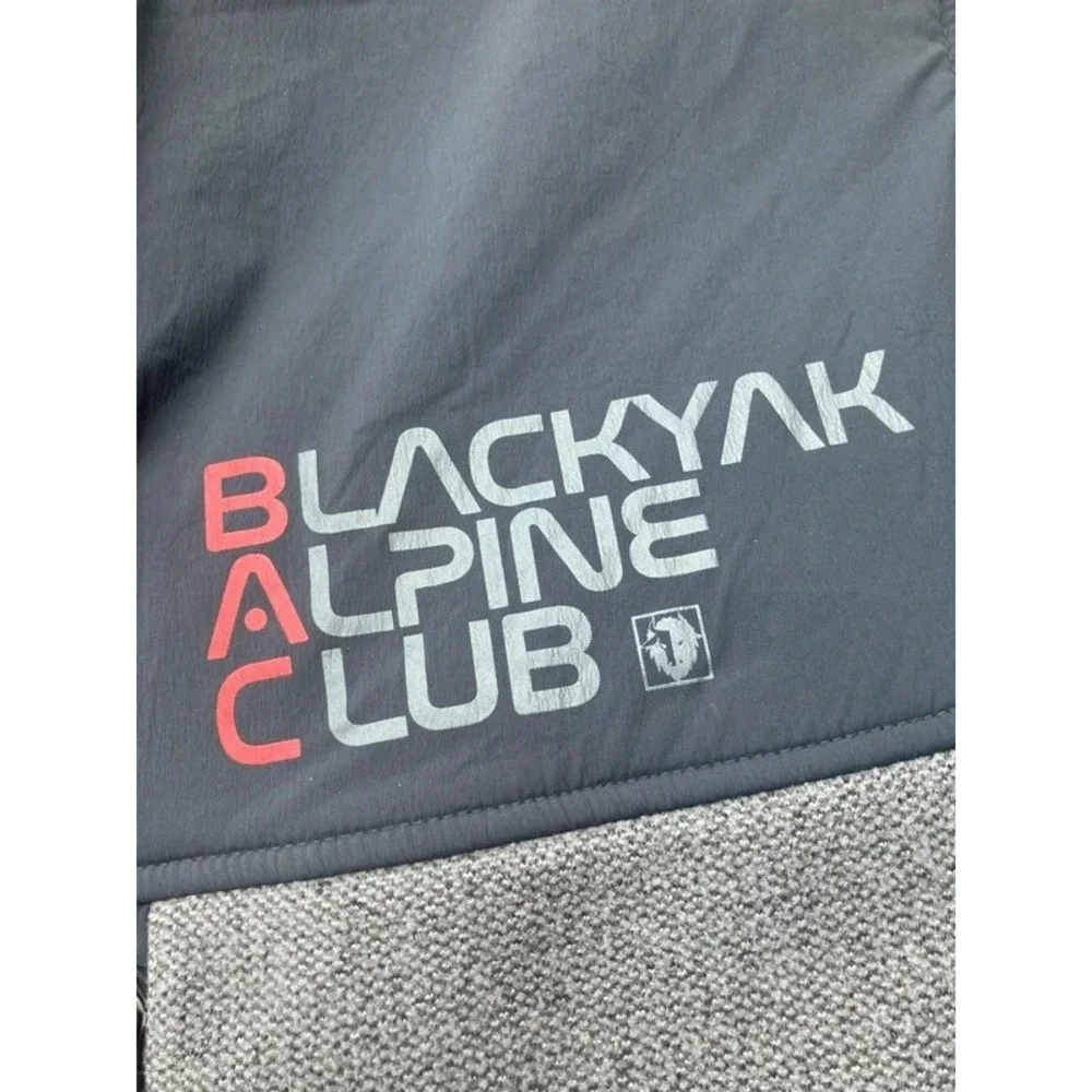 Black Yak Alpine Club Fleece Jacket Grey Great For Mountaineering &Outdoor Sz Lg